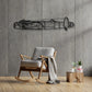 Avro Lancaster - (Polska Szachownica) – Metalowa sylwetka na ścianę - aranżacja w stylu loftowym