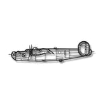 B 24J Liberator - (Polska Szachownica) – Metalowa sylwetka na ścianę - szczegółowy model 3D ze stali