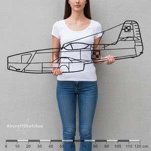 Jak-23 (Polska Szachownica) – Metalowa sylwetka na ścianę