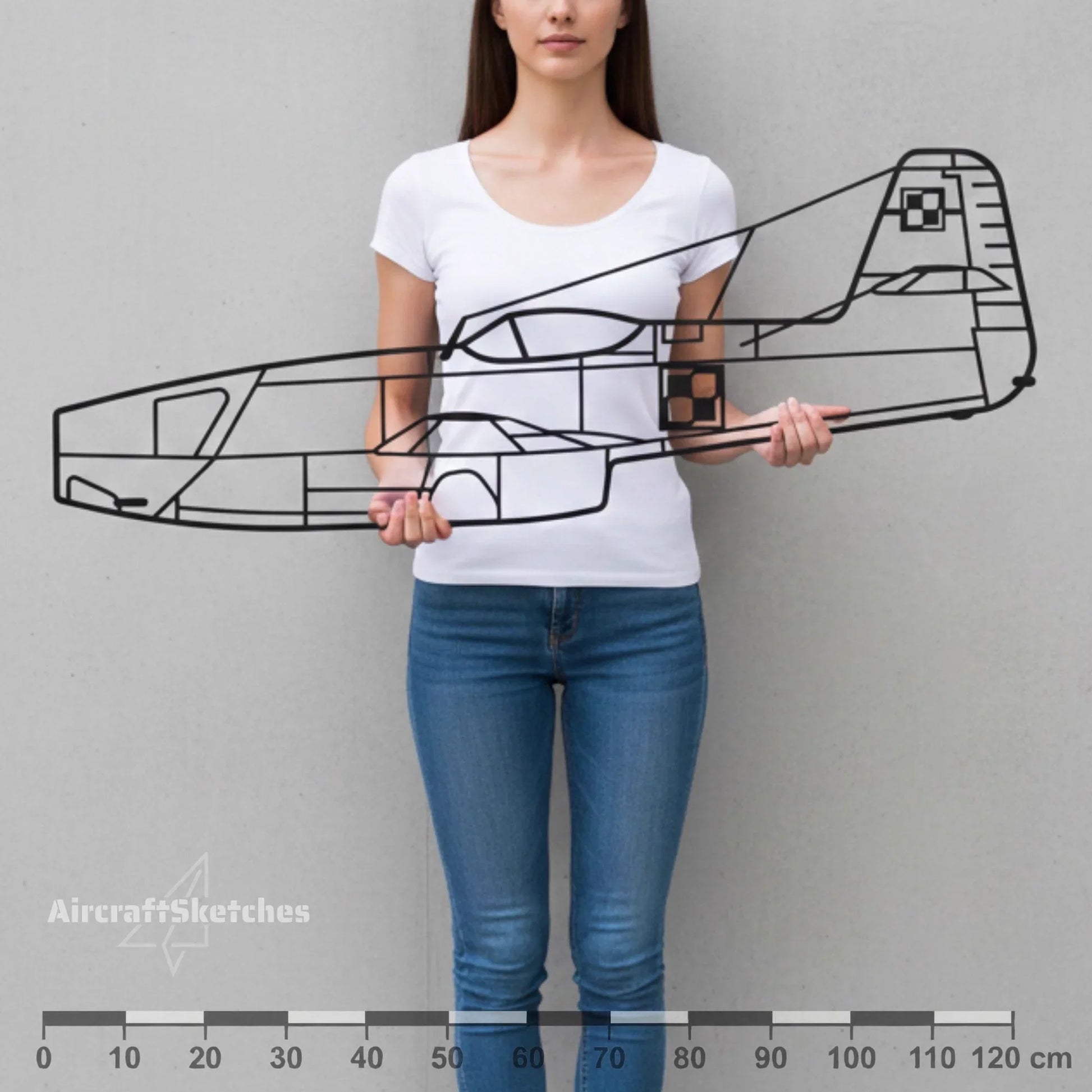Jak-23 metalowy model na ścianę