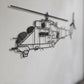 Mi-24W (Hind) - (Polska Szachownica) – Metalowa sylwetka na ścianę | Aircraft Sketches