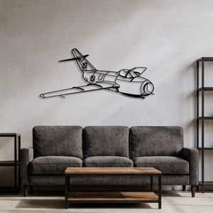 MiG-15 (Lim-1/2) - (Polska Szachownica) – Metalowa sylwetka na ścianę