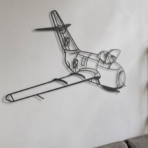 MiG-15 (Lim-1/2) - (Polska Szachownica) – Metalowa sylwetka na ścianę