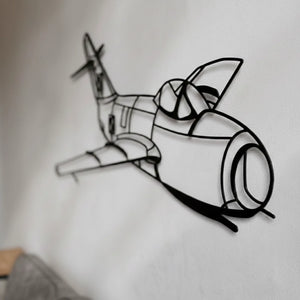 MiG-15 (Lim-1/2) - (Polska Szachownica) – Metalowa sylwetka na ścianę | Aircraft Sketches