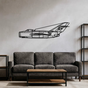 MiG-15 (Lim-1/2) - (Polska Szachownica) – Metalowa sylwetka na ścianę