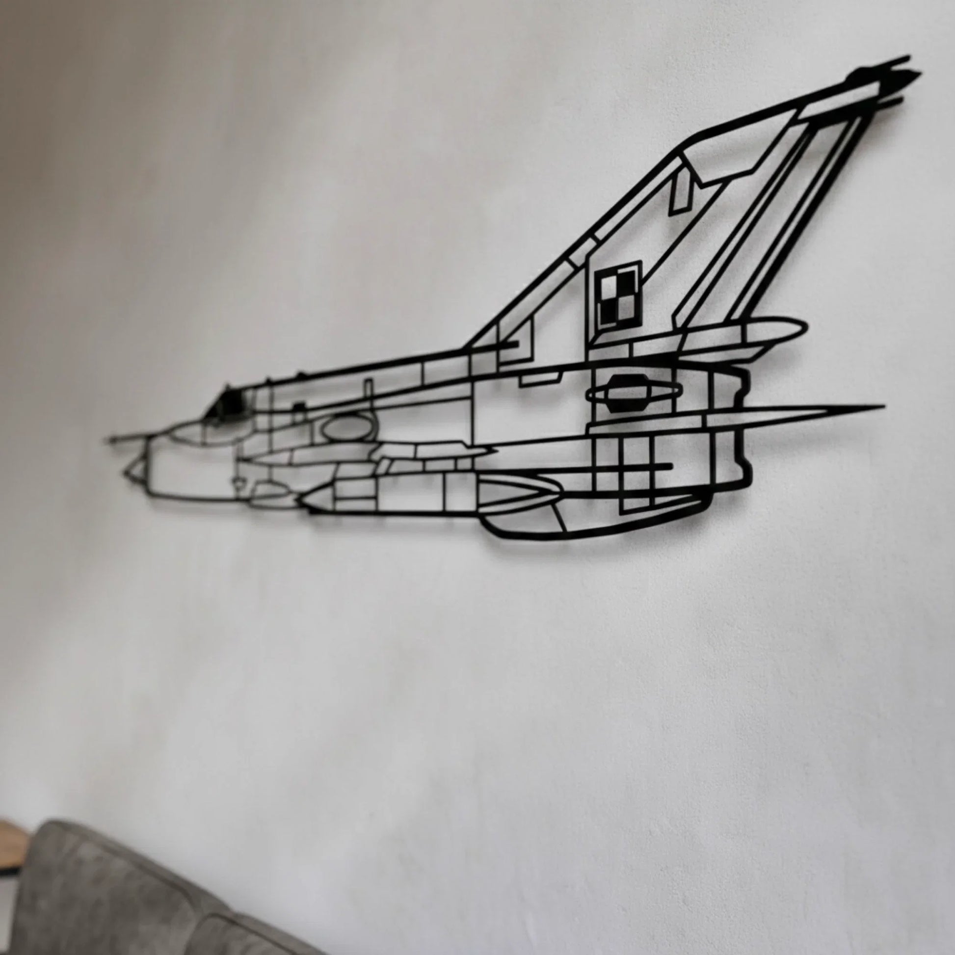 MiG-21 (Ołówek) - metalowy model na ścianę