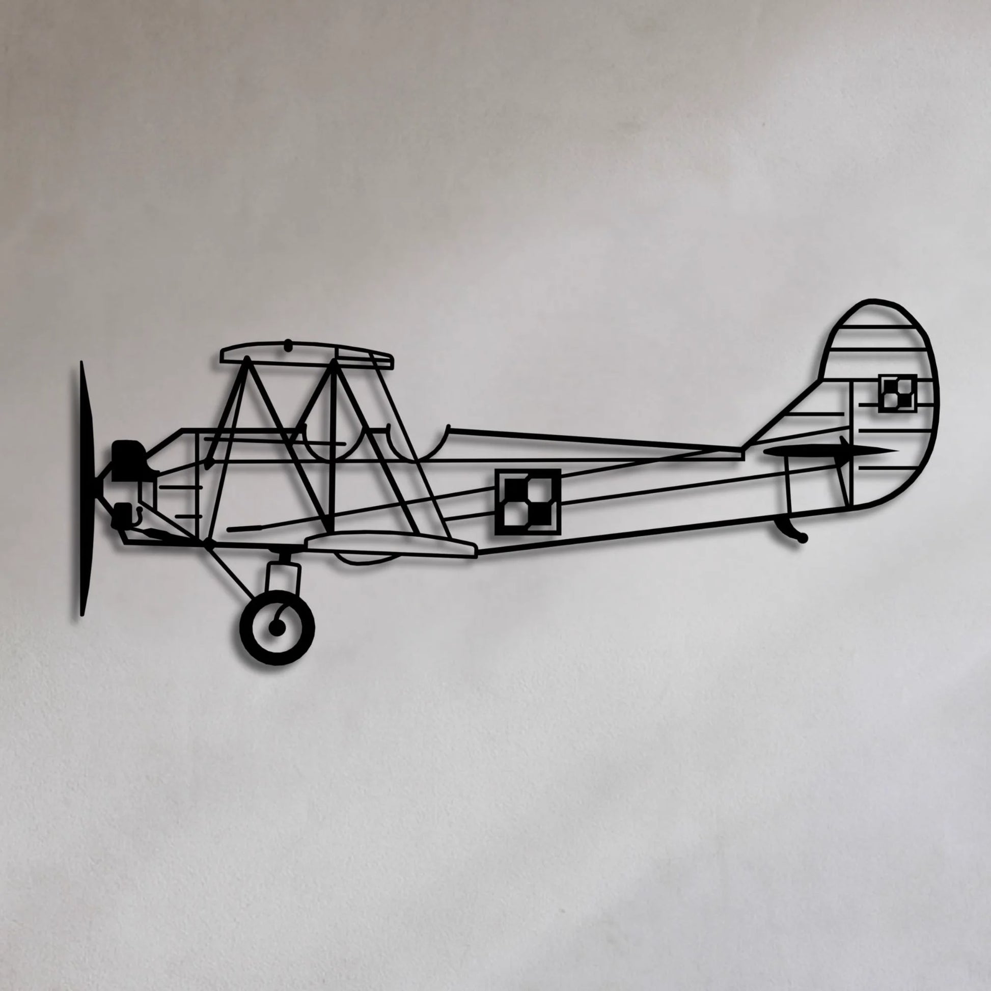 Po-2 (Kukuruźnik) - (Polska Szachownica) – Metalowa sylwetka na ścianę | Aircraft Sketches