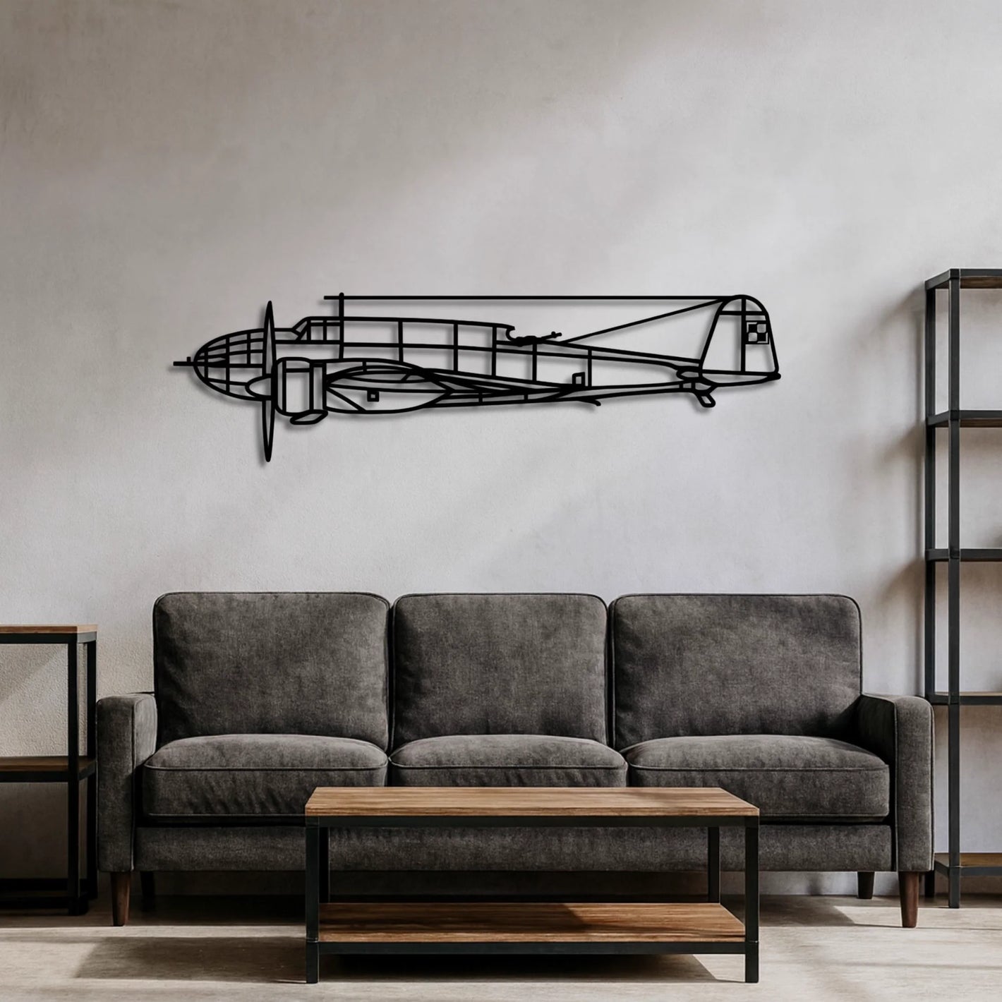 PZL.37 Łoś (Polska Szachownica) – Metalowa sylwetka na ścianę