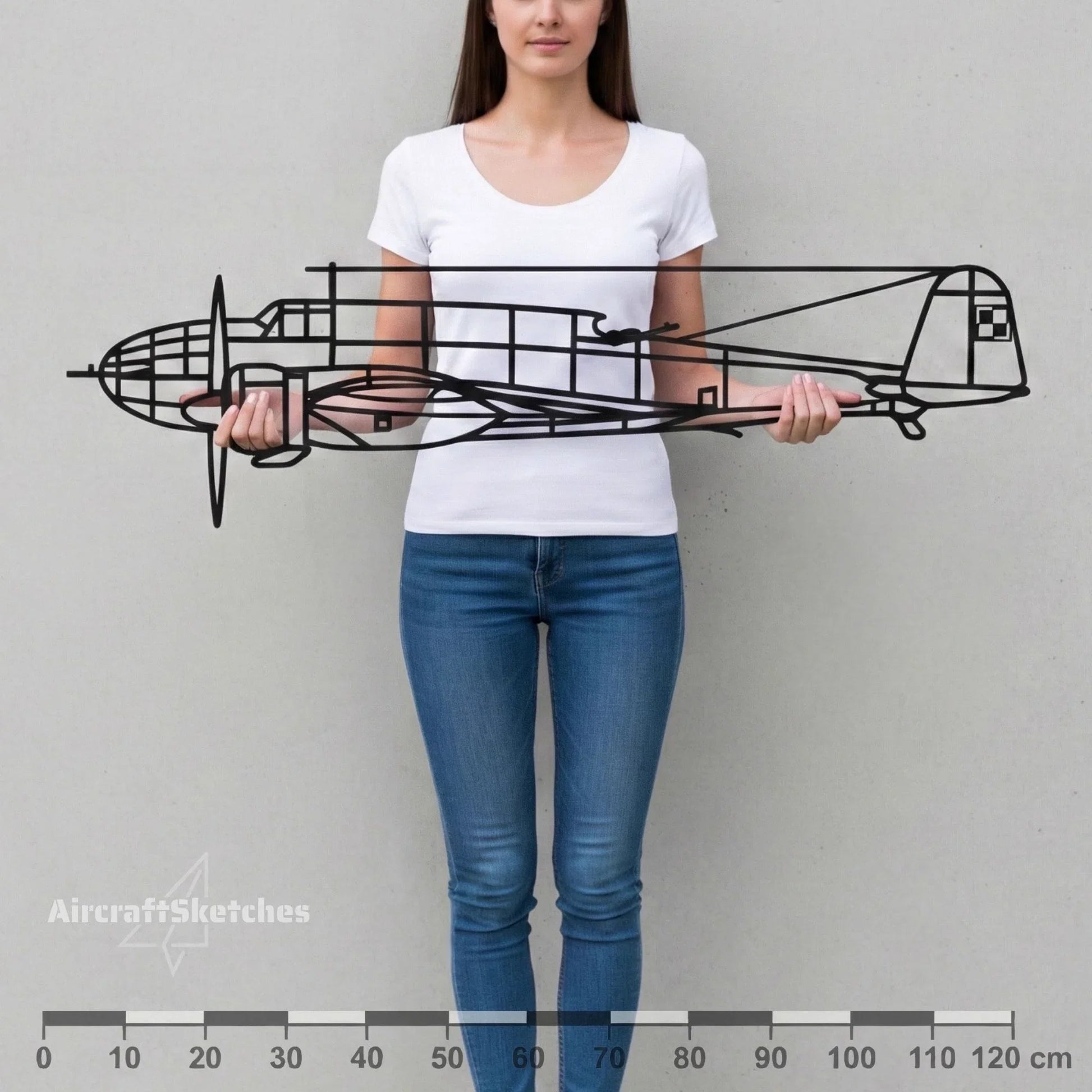 PZL.37 Łoś metalowy model na ścianę