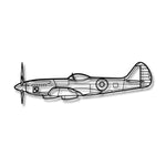 Spitfire - (Polska Szachownica) – Metalowa sylwetka na ścianę - szczegółowy model 3D ze stali