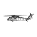 UH-60 Black Hawk - (Polska Szachownica) – Metalowa sylwetka na ścianę - szczegółowy model 3D ze stali