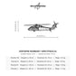 Wymiary i specyfikacja techniczna modelu: UH-60 Black Hawk - (Polska Szachownica) – Metalowa sylwetka na ścianę