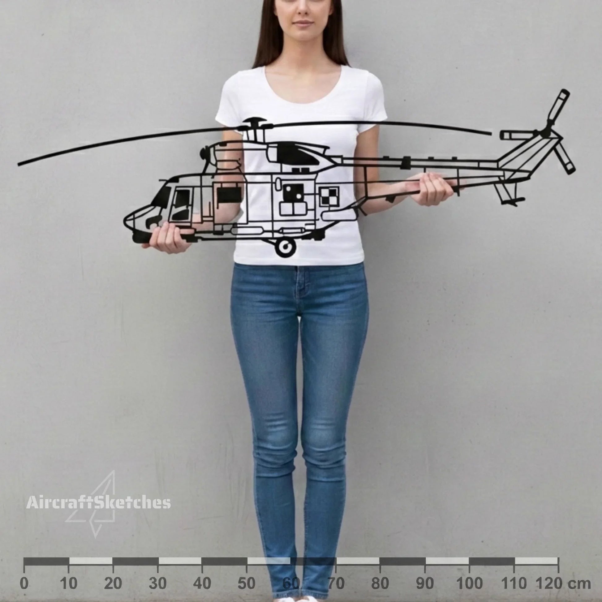 PZL W-3 Sokół metalowy model na ścianę