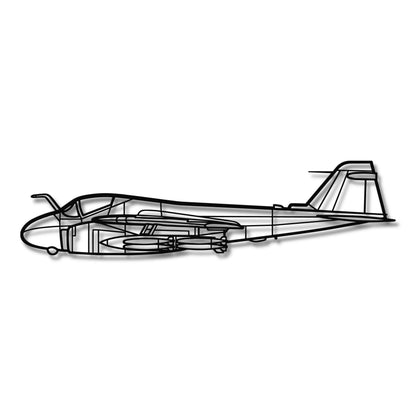 Grumman A-6 Intruder - Metalowa dekoracja ścienna - szczegółowy model 3D ze stali