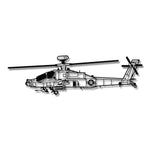 AH-64 Apache – Metalowa sylwetka na ścianę - precyzyjne detale metalowego modelu