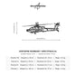 Wymiary i specyfikacja techniczna modelu: AH-64D Apache - Metalowa dekoracja ścienna