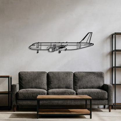 Airbus A320 – Metalowa sylwetka na ścianę