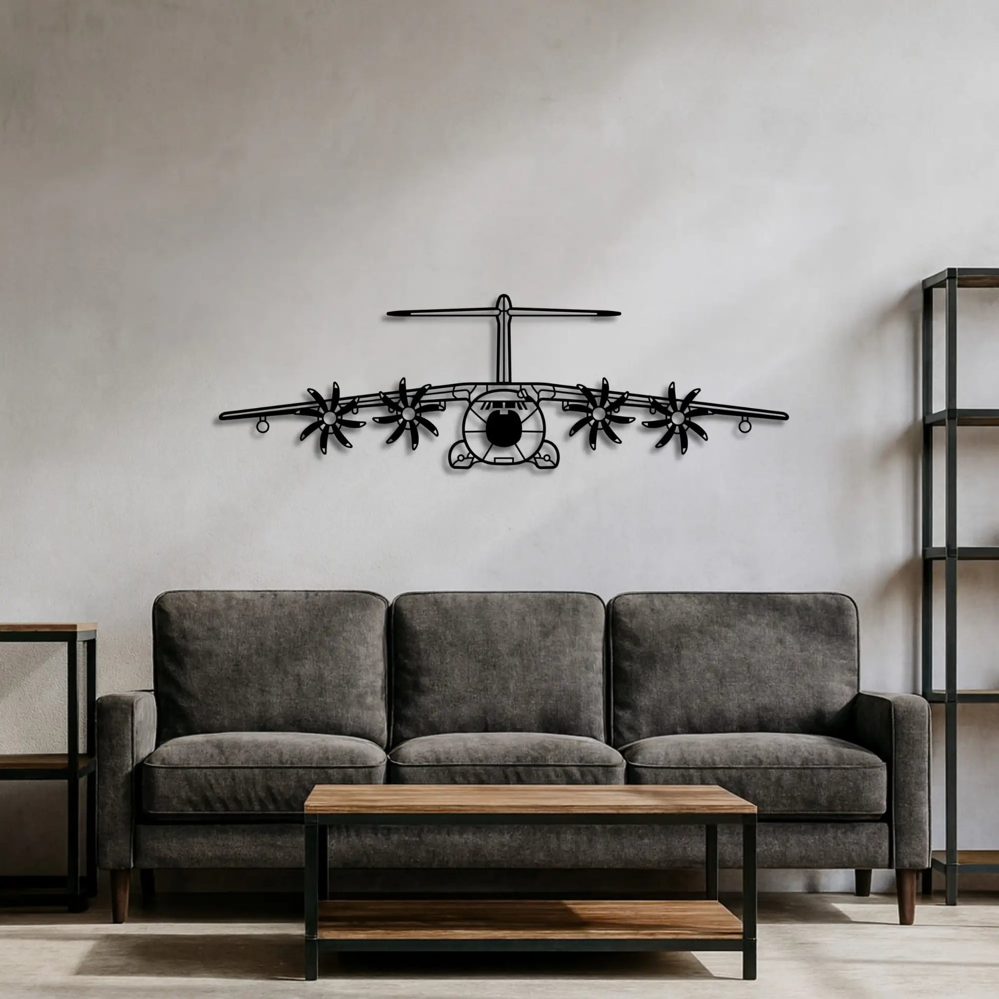 Airbus A400M – Metalowa sylwetka na ścianę | Aircraft Sketches