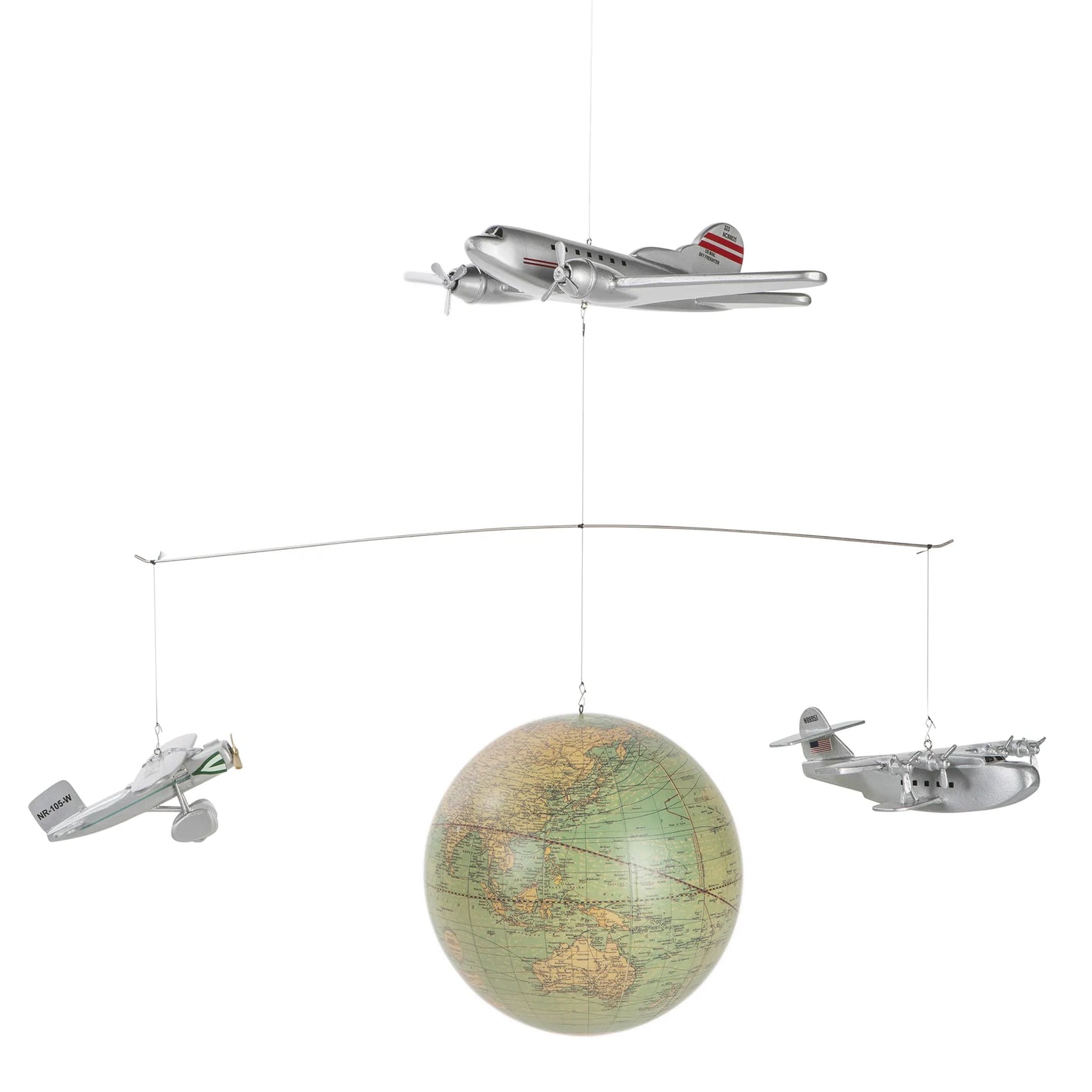 Around the World - Wisząca Dekoracja Lotnicza | Aircraft Sketches