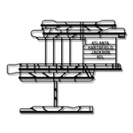 ATL Hartsfield-Jackson Atlanta – Metalowa sylwetka na ścianę - precyzyjne detale metalowego modelu