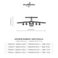 Wymiary i specyfikacja techniczna modelu: Boeing 146 - Metalowa dekoracja ścienna