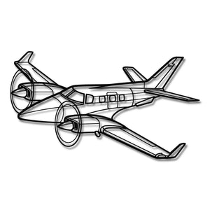 Beechcraft 60 Duke - Metalowa dekoracja ścienna - szczegółowy model 3D ze stali