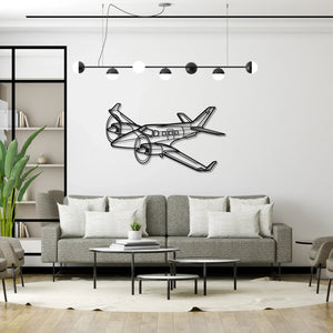 Beechcraft 60 Duke - Metalowa dekoracja ścienna - aranżacja w stylu loftowym