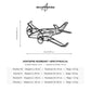 Wymiary i specyfikacja techniczna modelu: Beechcraft 60 Duke - Metalowa dekoracja ścienna