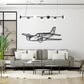 Beechcraft Baron G58 - Metalowa dekoracja ścienna - aranżacja w stylu loftowym