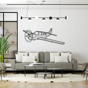Beechcraft Bonanza A36 - Metalowa dekoracja ścienna - aranżacja w stylu loftowym