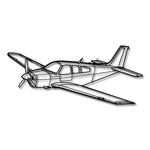 Beechcraft Bonanza F33C - Metalowa dekoracja ścienna - szczegółowy model 3D ze stali