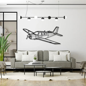 Beechcraft Bonanza F33C - Metalowa dekoracja ścienna - aranżacja w stylu loftowym