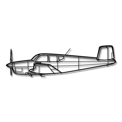 Beechcraft Bonanza - Metalowa dekoracja ścienna - szczegółowy model 3D ze stali