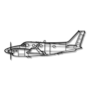 Beechcraft King Air C90GTX - Metalowa dekoracja ścienna - szczegółowy model 3D ze stali