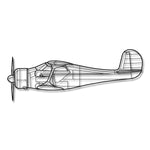 Beechcraft Model D17 - Metalowa dekoracja ścienna - szczegółowy model 3D ze stali