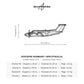 Wymiary i specyfikacja techniczna modelu: Beechcraft Super King Air B200 - Metalowa dekoracja ścienna