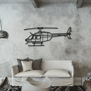 Bell 206 - Metalowa dekoracja ścienna - aranżacja w stylu loftowym