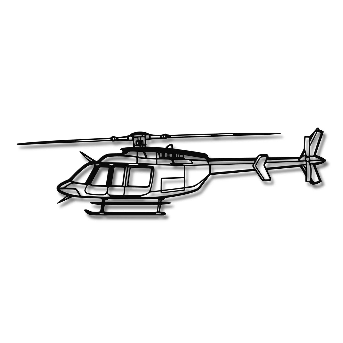 Bell 407 - Metalowa dekoracja ścienna - szczegółowy model 3D ze stali