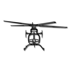 Bell 407 - Metalowa dekoracja ścienna - szczegółowy model 3D ze stali