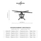 Wymiary i specyfikacja techniczna modelu: Bell 407 - Metalowa dekoracja ścienna