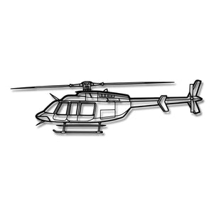 Bell 407Gx - Metalowa dekoracja ścienna - szczegółowy model 3D ze stali