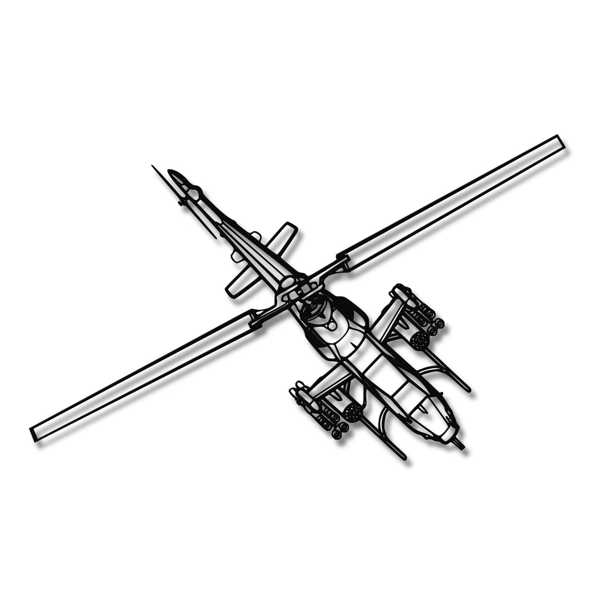 Bell AH-1 Cobra - Metalowa dekoracja ścienna - szczegółowy model 3D ze stali