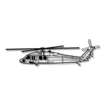 Black Hawk S-70i – Metalowa sylwetka na ścianę - precyzyjne detale metalowego modelu