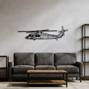 Black Hawk S-70i – Metalowa sylwetka na ścianę