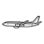 Boeing 737-300 - Metalowa dekoracja ścienna - szczegółowy model 3D ze stali