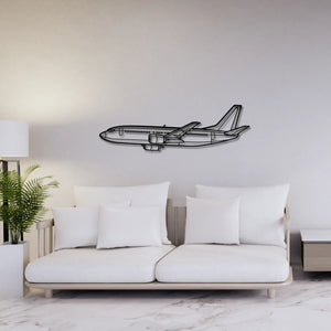Boeing 737-300 - Metalowa dekoracja ścienna - aranżacja w stylu loftowym