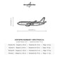 Wymiary i specyfikacja techniczna modelu: Boeing 737-300 - Metalowa dekoracja ścienna