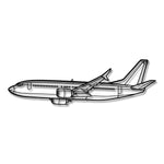 Boeing 737-800 - Metalowa dekoracja ścienna - szczegółowy model 3D ze stali