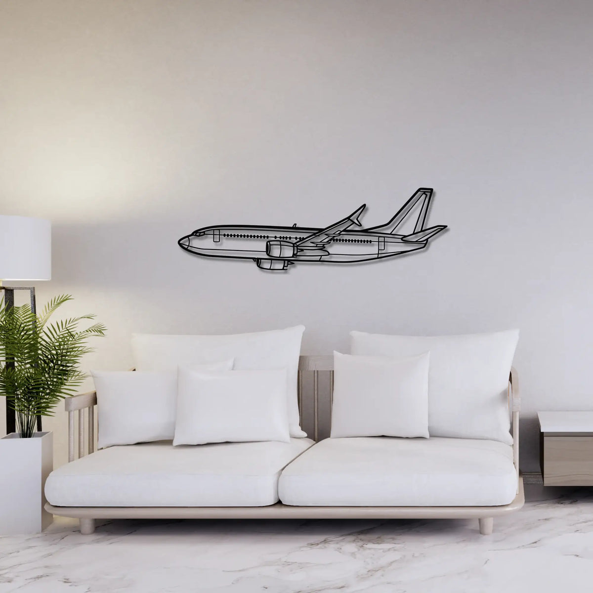 Boeing 737-800 - Metalowa dekoracja ścienna - aranżacja w stylu loftowym