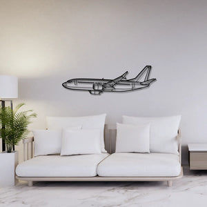 Boeing 737-800 - Metalowa dekoracja ścienna - aranżacja w stylu loftowym